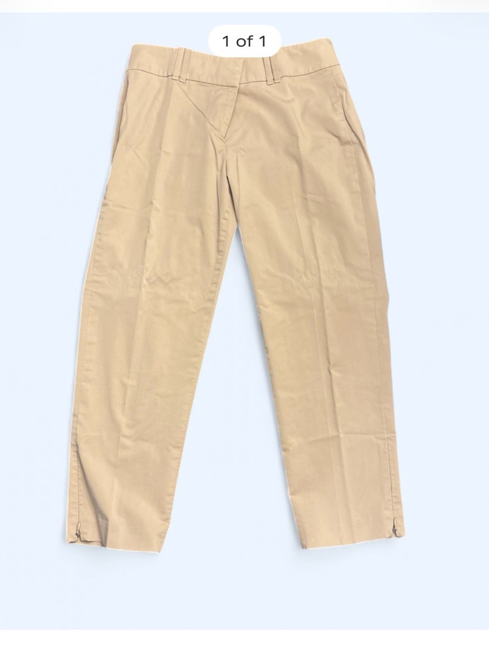 LOFT Beige Women's Capris with Ankle Zippers